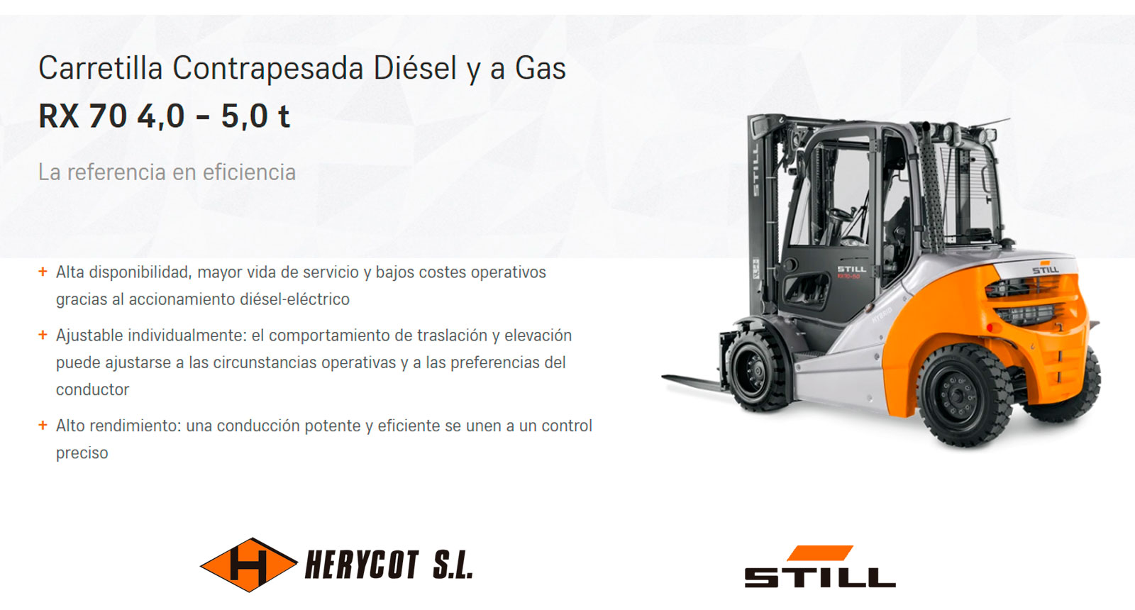 Carretilla Diésel y Gas STILL RX 70 4,0 – 5,0 t
