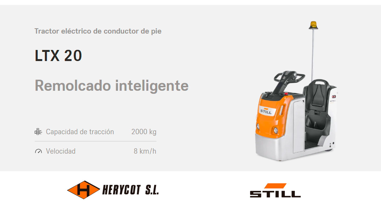 Tractor eléctrico de conductor de pie STILL LTX 20